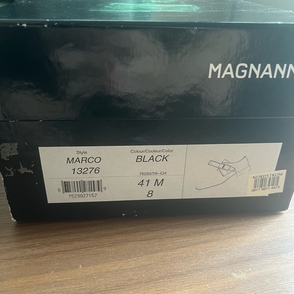 Magnanni Black Leather Buckle Oxfords main image 5